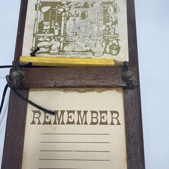 Vintage House Of Lloyd "Remember" Memo Board, General Store W/Pencil 16.5” X 4” - Picture 6 of 15